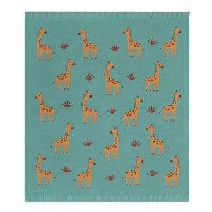 100% Cotton Whimsical Giraffe Baby Blanket