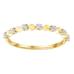 9k Yellow Gold 0.10ct HI I1 Diamond Ring