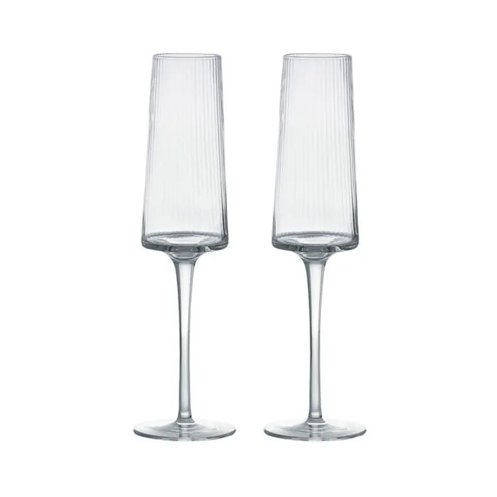 Empire Champagne Flutes CLear Set Of 2