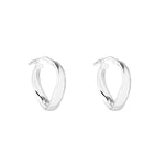 NAJO Silver Wavy Hoop Earrings - Diamonds on Seddon Store