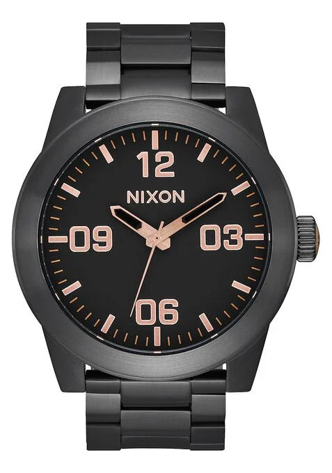 NIXON Corporal SS All Black/Rose Gold Watch