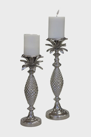 Palm Silver Candleholder Small 32cm