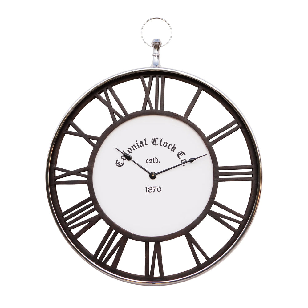 
            
                Load image into Gallery viewer, Colonial Wall Clock Darkwood 60cm
            
        