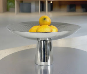 Double Wall Pedestal Stand Silver