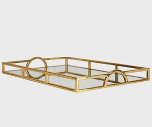 Small Gold Arch Handle Tray 41cm