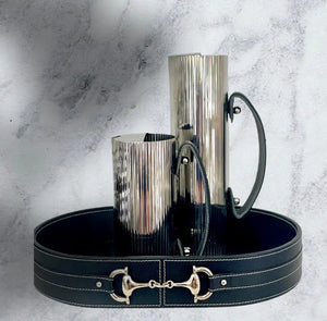 Large Ridged Jug Leather Handle