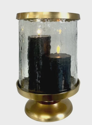 Mottled Glass Hurricane Small