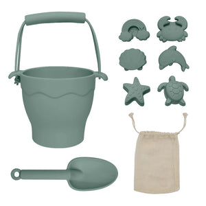 
            
                Load image into Gallery viewer, Silicone 8pc Bucket &amp;amp; Spade Set - Sage
            
        