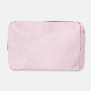 Woven Beauty Bag Large Peony Pink