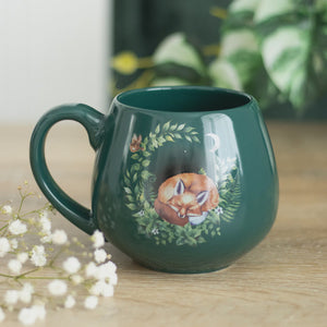 Green Fawn Rounded Mug