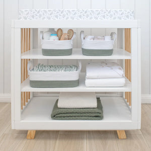 3Pc Storage Set Sage/White