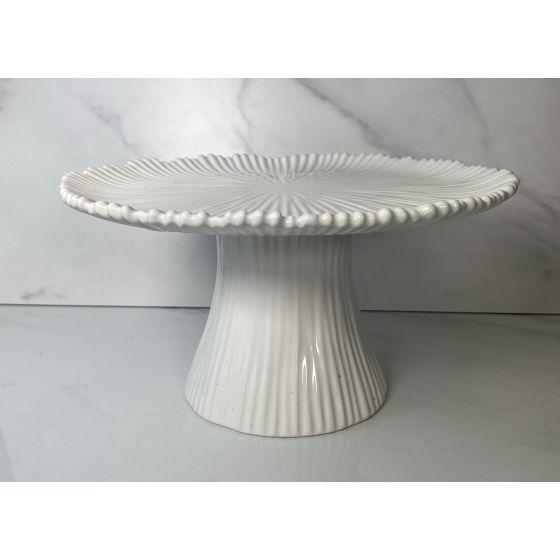 White ceramic cake stand 29x17cm