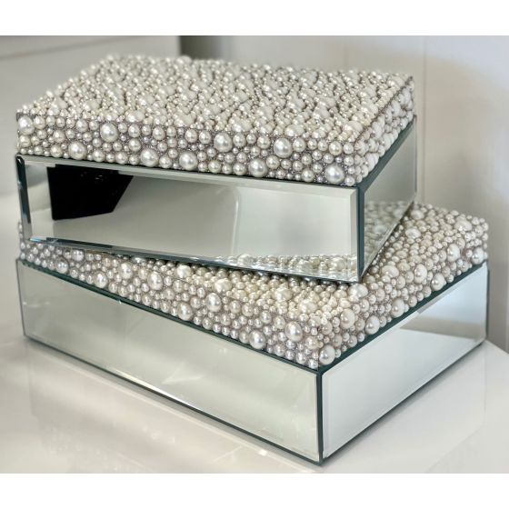 Pearl Cluster Mirror Jewel Box Large 25x20