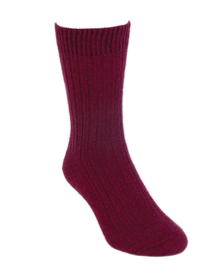 Possum Rib Sock Medium Berry