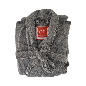 Men's Bath Robe Black Marle