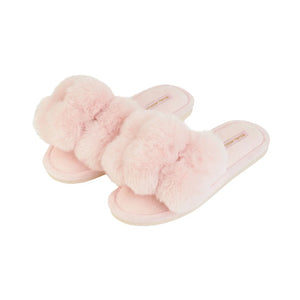 Cosy Luxe Pom Pom Slippers Medium Pink Quartz