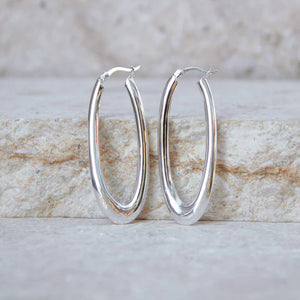 NAJO E6513 Silver Basta Hoops