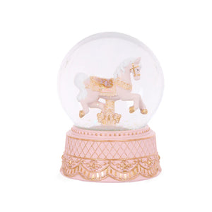 Exquisite Pink rocking Horse Snow Globe (DXJ036)