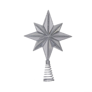 Mini 9 Point Tree Topper Star Silver