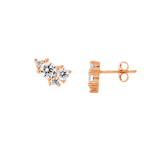 
            
                Load image into Gallery viewer, Ellani RG Plated CZ Studs E597R
            
        