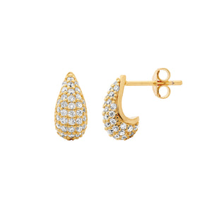 Ellani GP CZ Pave Set Earrings E626G