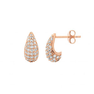 Ellani RG Pave CZ Earrings  E626R