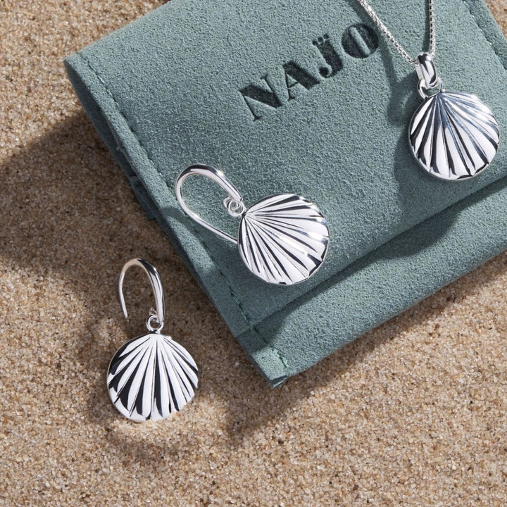 NAJO E6970 Sea Shell Earrings Silver