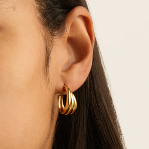 NAJO Ripple Hoop Earring GP