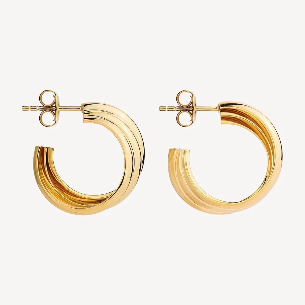 NAJO Ripple Hoop Earring GP