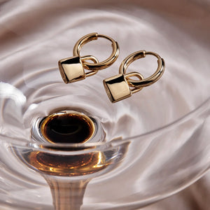 NAJO Love Lock Huggie Earrings