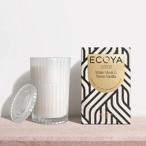 ECOYA White Musk & Vanilla Celebration Candle