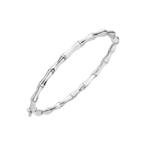Sterling Silver Hinged Bamboo Bangle