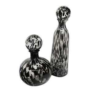 Glass decanter 37cm Black