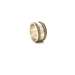 Sterling Silver & Brass Spin Ring RG1049-8