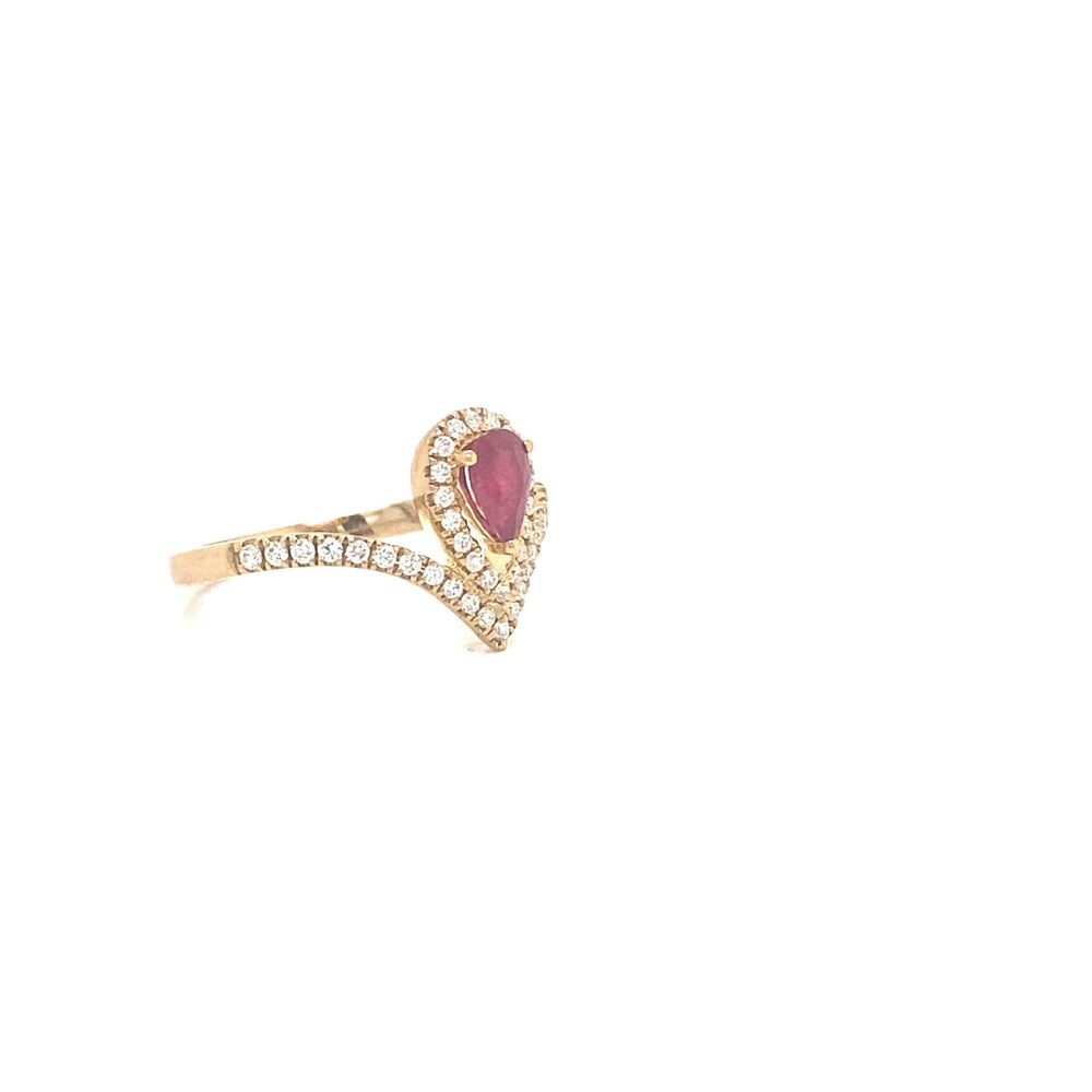 9CT Ruby and Diamond Dress Ring 0.27ct TDW
