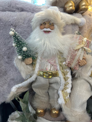 30cm Standing Santa Cream White (EA1541)