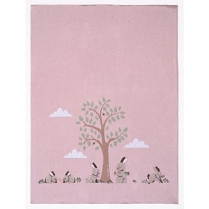 Bunnys Day Out Baby Blanket Petal