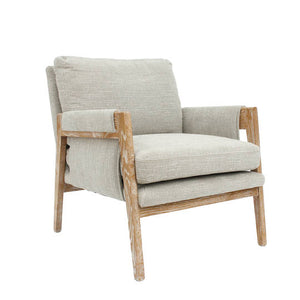 Zurich Occasional Chair Cream With Oak Frame