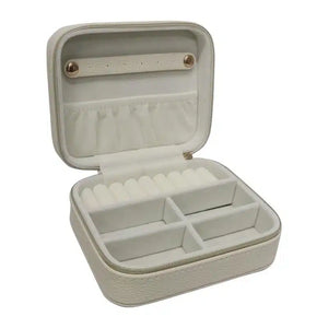 Jewellery Box Rectangle Beige PU MXD769-BGE