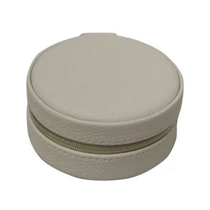 Jewellery Box Round Beige PU