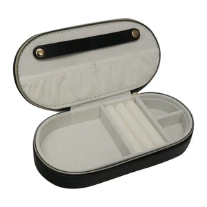 Jewellery Box Oval Black PU MXD987-BLK