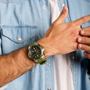 Maxum Maverick Green Analogue Digital Watch X2001G2