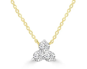 9K Yellow Gold  0.1CT H1 I1 Diamond Necklace