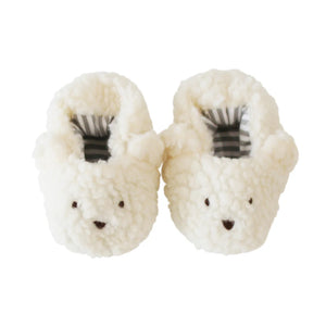 Sherpa Bear Booties Ivory 0-6Mths