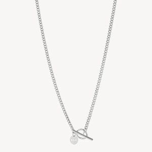 Najo N6758-45 3mm Silver T-bar necklace