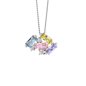 Ellani Baguette CZ Pastel Pendant P885P