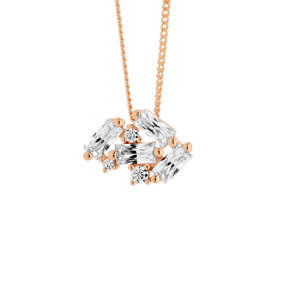 Ellani RG Plated CZ Pendant  P885r