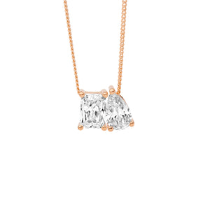 Ellani Rose Gold Plated CZ Pendant