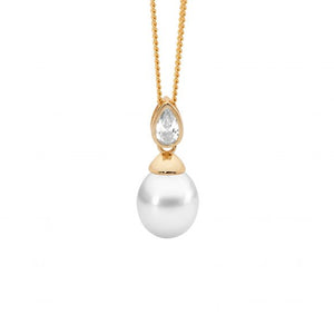 Ellani CZ & Pearl Pendant  P891G