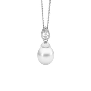 Ellani Pearl CZ Pendant P891S